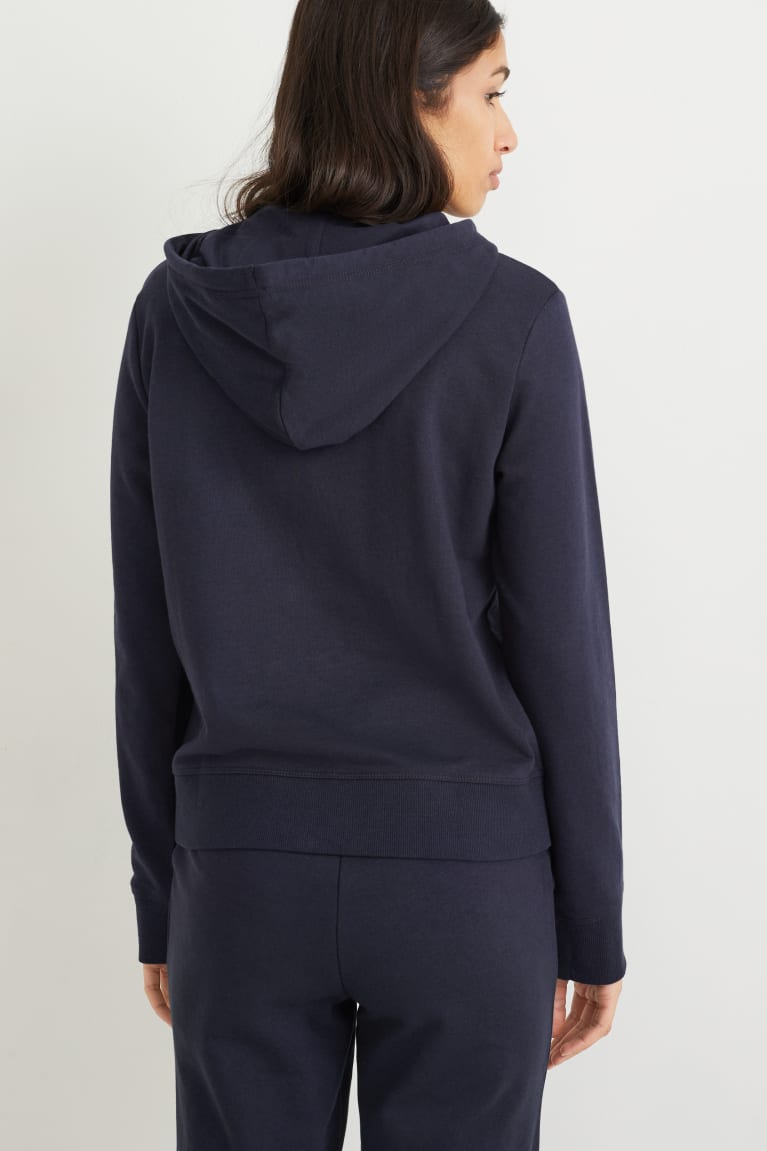 C&A Basic Zip-through With Hood Organic Katoenen Sweatshirts Donkerblauw | VJR-405132