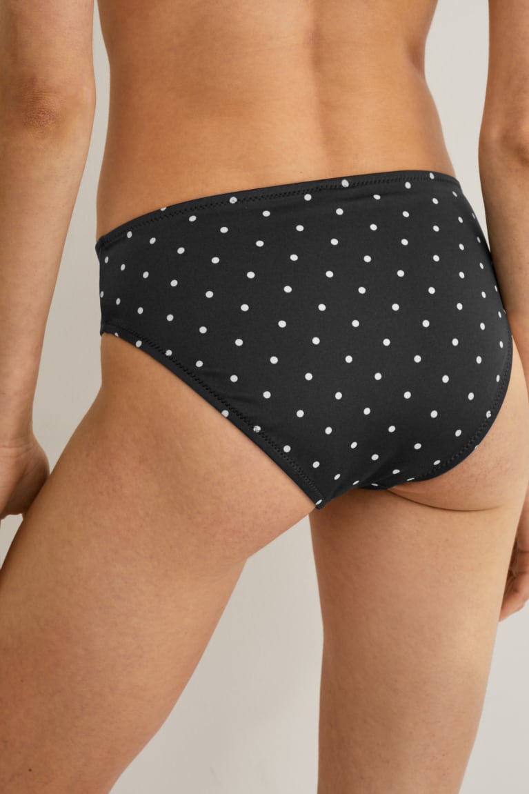 C&A Bikini Bottoms Mid Rise Polka Dot Zwemkleding Donkergrijs | AJH-538769