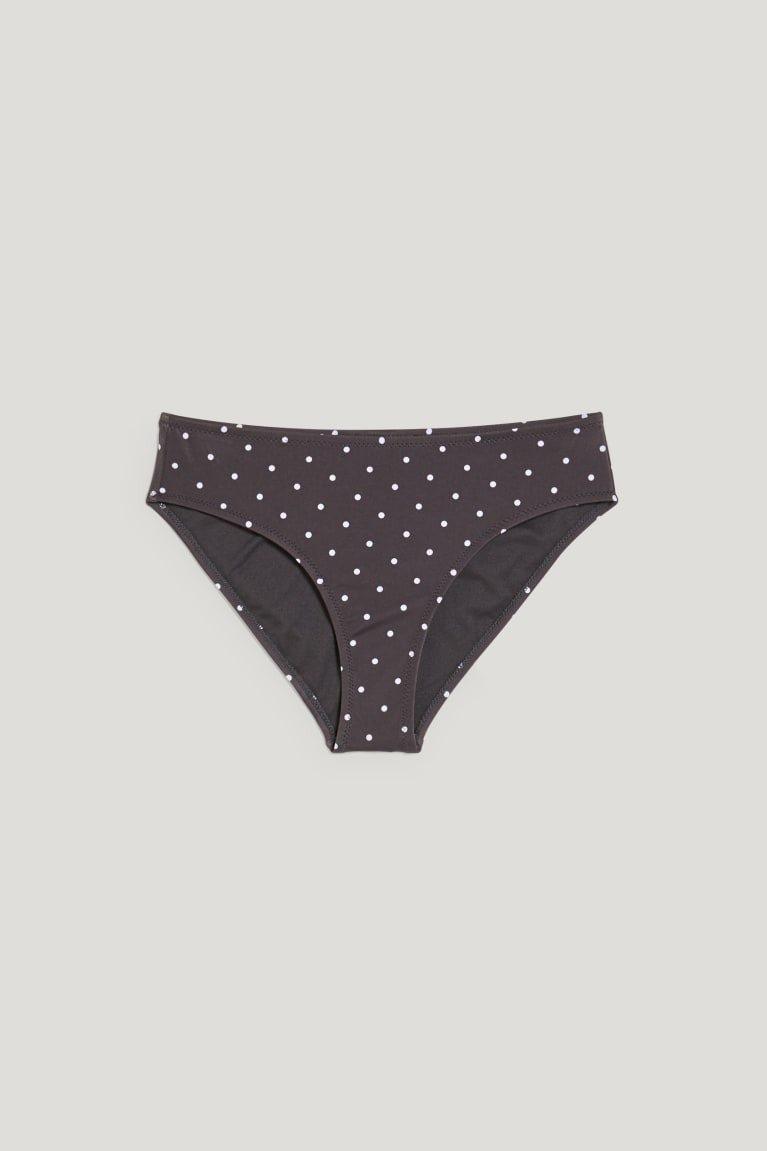 C&A Bikini Bottoms Mid Rise Polka Dot Zwemkleding Donkergrijs | AJH-538769