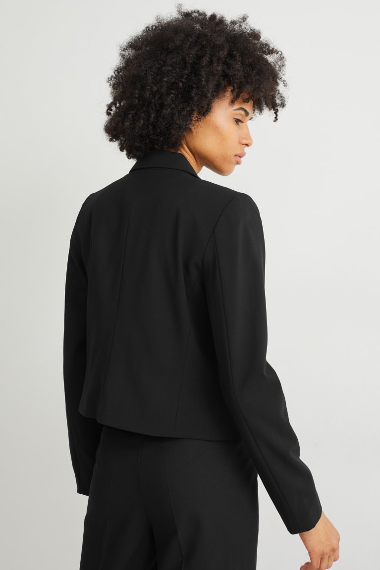 C&A Blazer- Regular Fit With Recycled Polyester Jassen Zwart | SEQ-189365