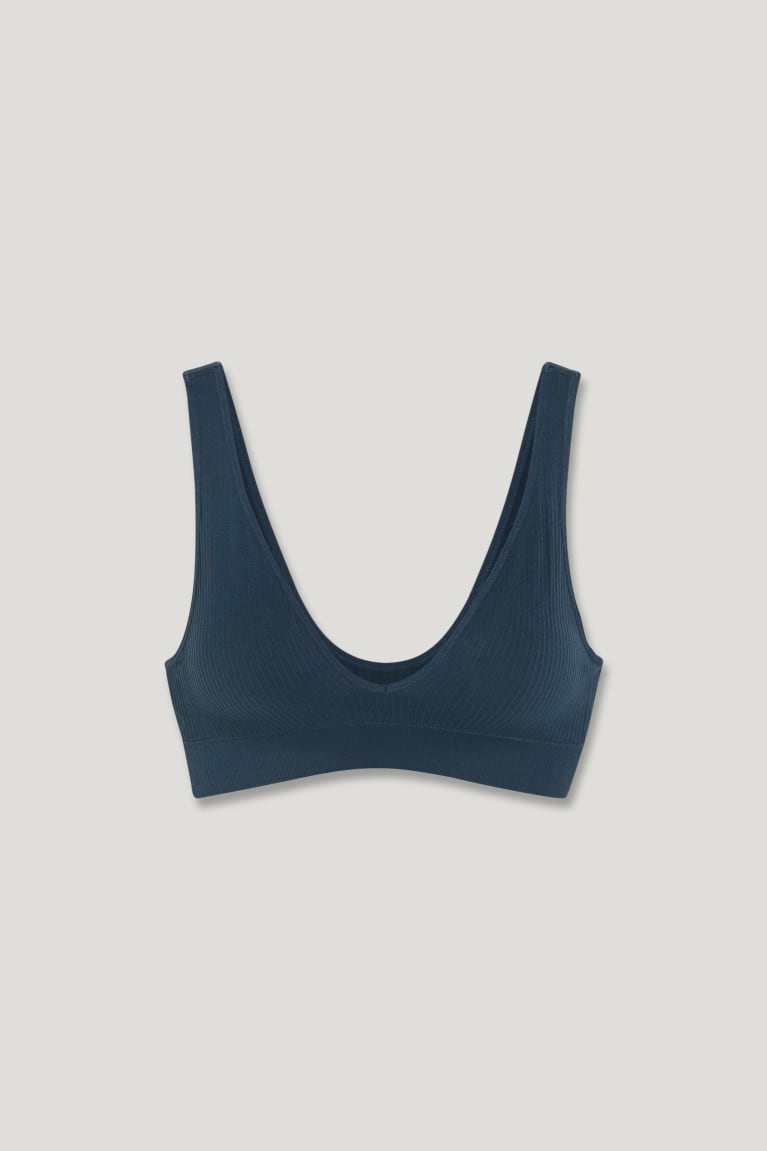 C&A Bralette Gewatteerd Ondergoed Donkergrijs | OJU-542608