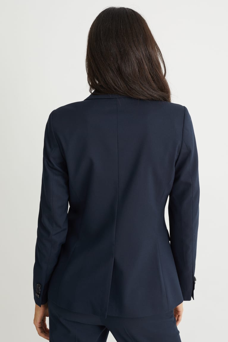 C&A Business Fitted Recycled Blazer Donkerblauw | XPU-648031