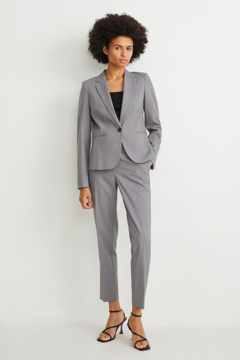 C&A Business Regular Fit Jassen Grijs | PRI-351927