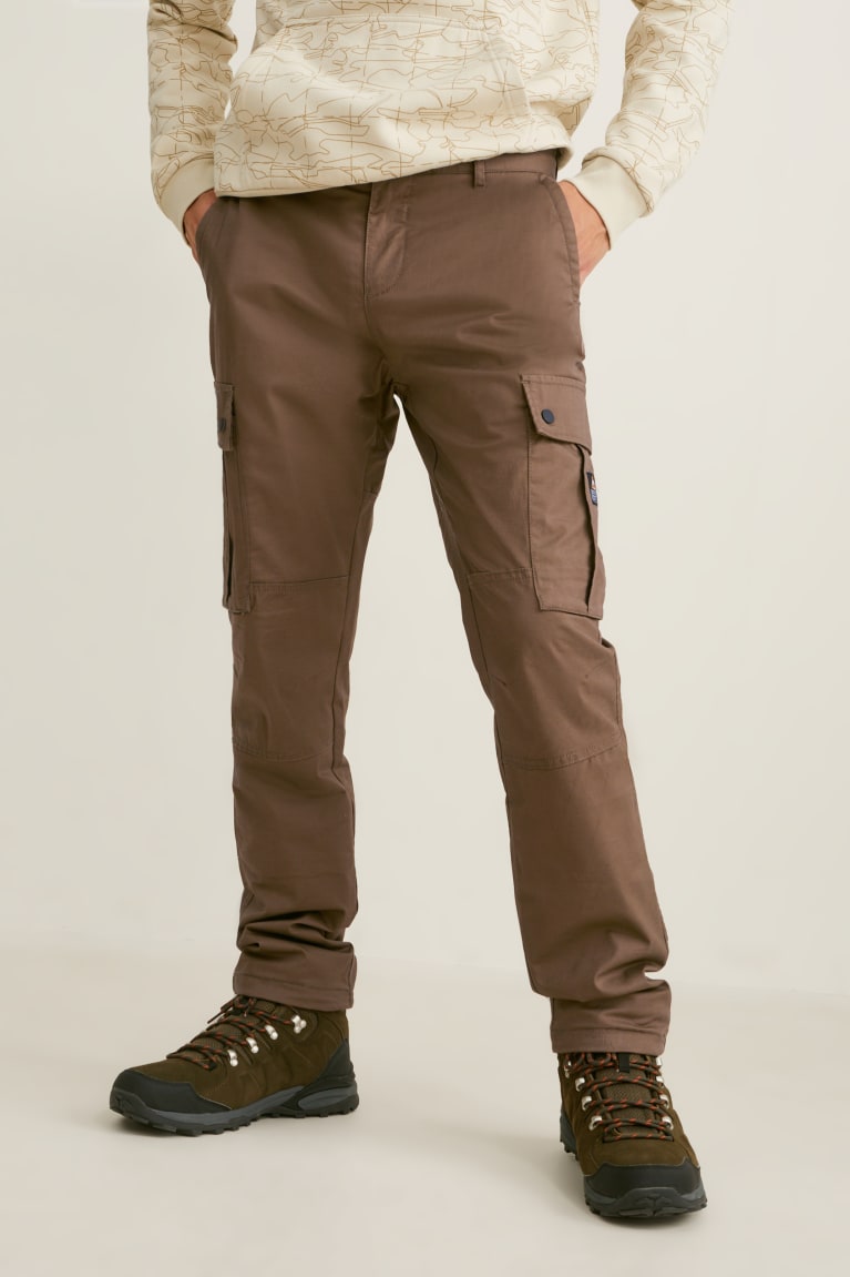 C&A Cargo Regular Fit Lycra® Recycled Broek Khaki | FJL-428396