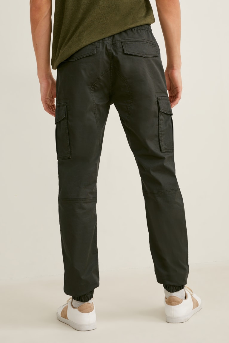 C&A Cargo Tapered Fit Lycra® Broek Donkergroen | LIH-091732