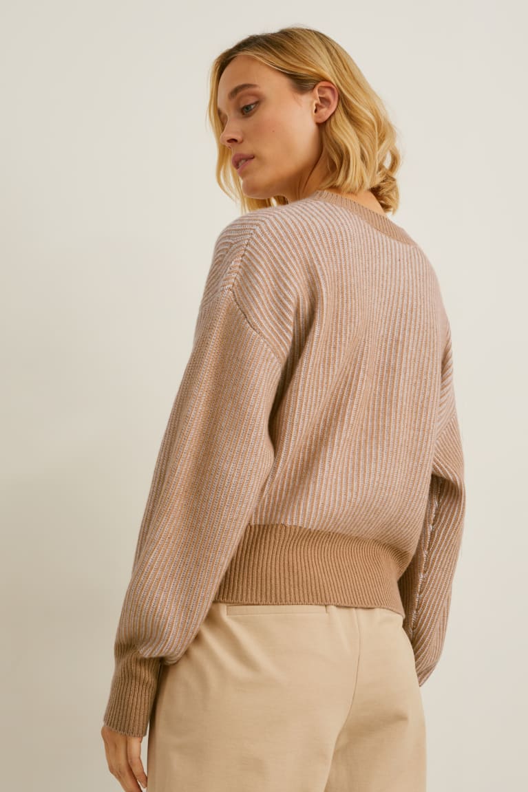 C&A Cashmere Jumpers Lichtbruin | OMY-935127