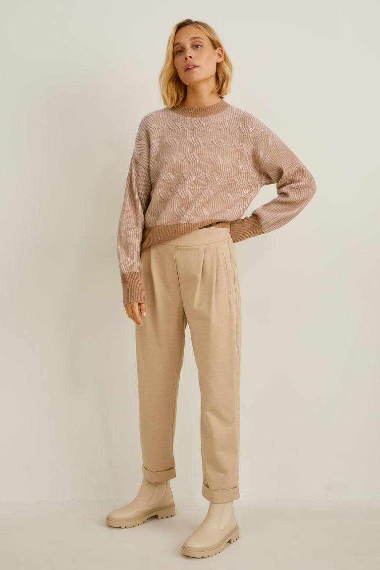 C&A Cashmere Jumpers Lichtbruin | OMY-935127