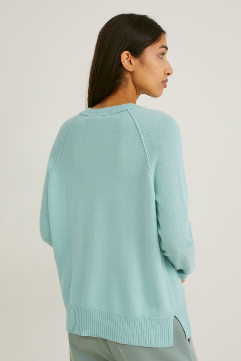 C&A Cashmere Jumpers Mintgroen Groen | JGZ-956302