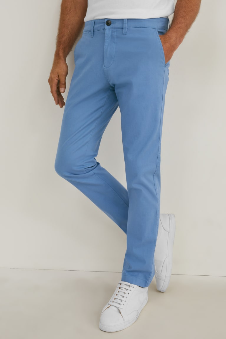 C&A Chinos Regular Fit Lycra® Broek Blauw | LUX-987364