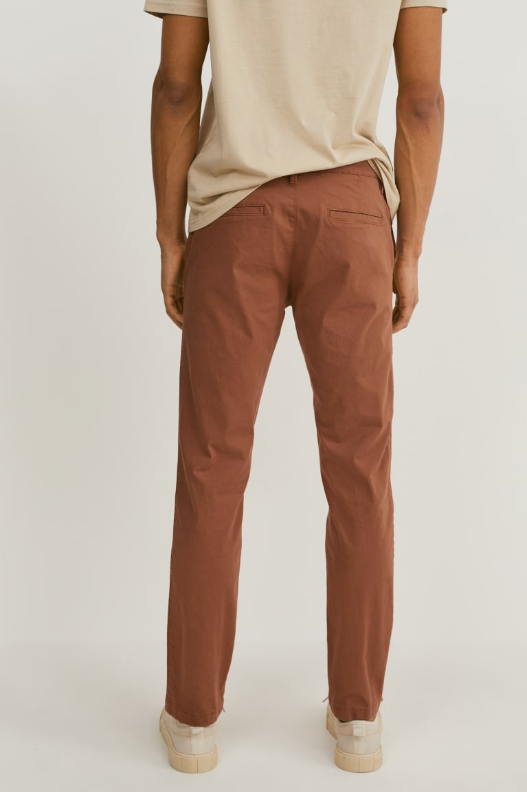 C&A Chinos Slim Fit Lycra® Broek Bruin | SHT-359641