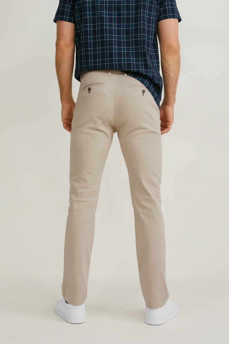 C&A Chinos Slim Fit Lycra® Broek Grijs Bruin | CIL-630842