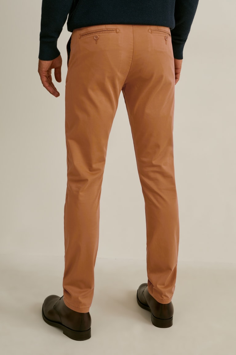 C&A Chinos Slim Fit Pima Katoenen Flex Lycra® Broek Havanna | XNC-065379