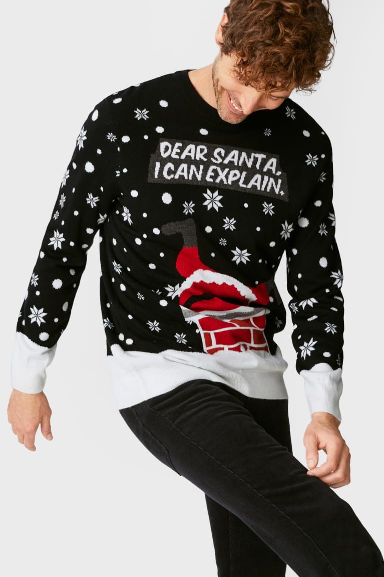 C&A Christmas Father Christmas Jumpers Zwart | PLX-478265