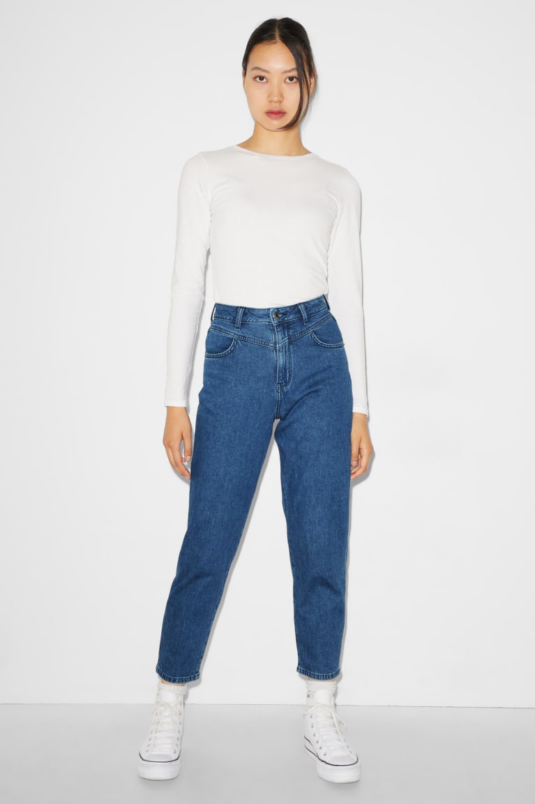 C&A Clockhouse Balloon High Taille Jeans Blauw | WMF-759260