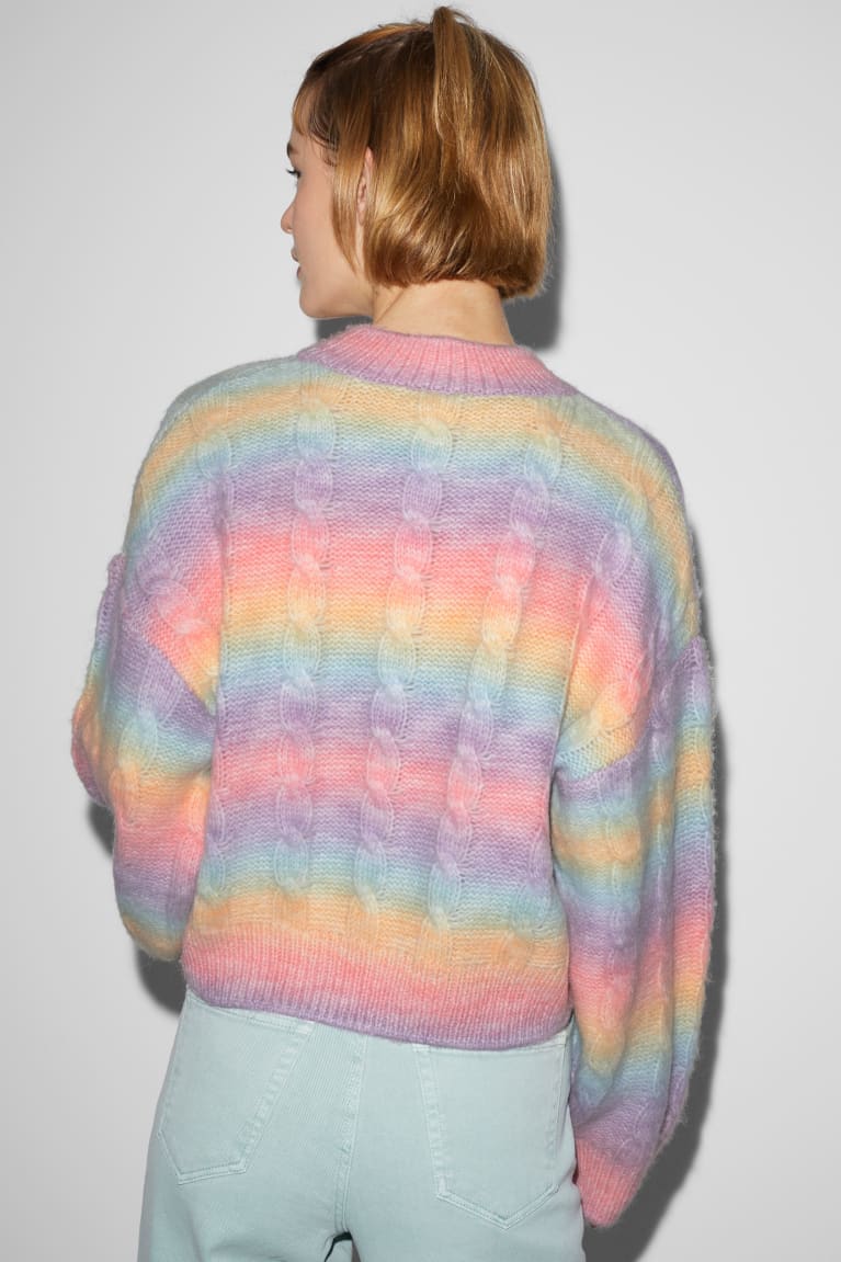 C&A Clockhouse Cable Knit Pattern Jumpers Multicoloured | DCQ-071234