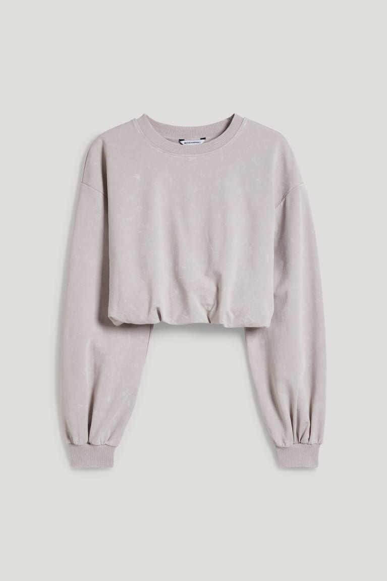 C&A Clockhouse Cropped Sweatshirts Lichtbeige | TYH-049531