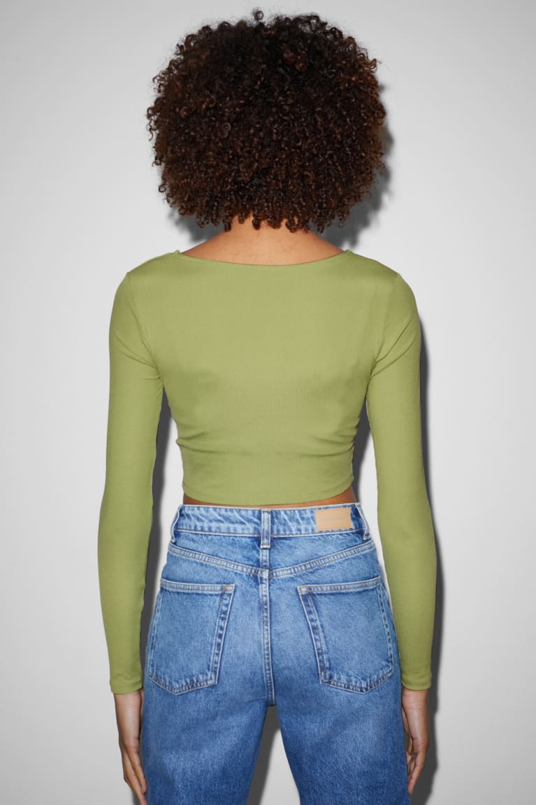 C&A Clockhouse Cropped Topjes Groen | QMA-976423