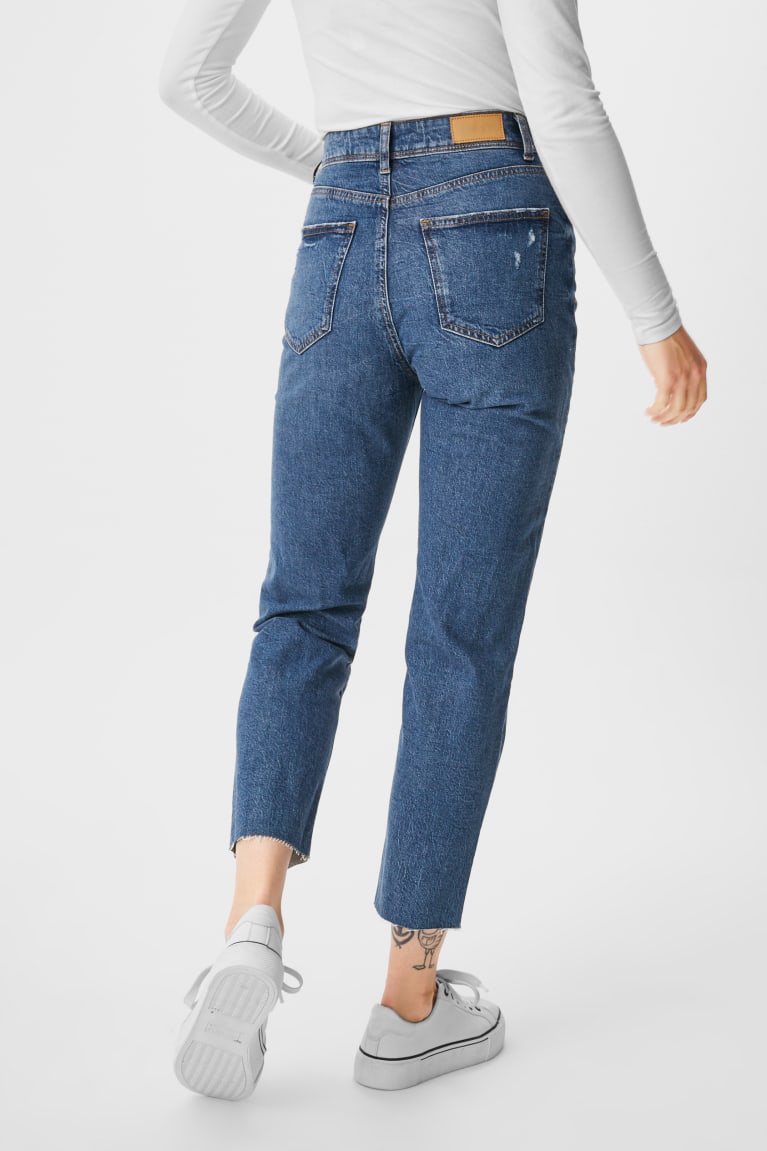 C&A Clockhouse Mom Organic Katoenen Recycled Jeans Blauw | KXN-931752