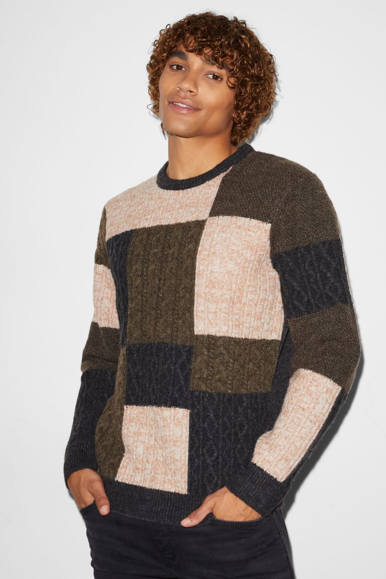 C&A Clockhouse Recycled Jumpers Beige Bruin | VBI-359142