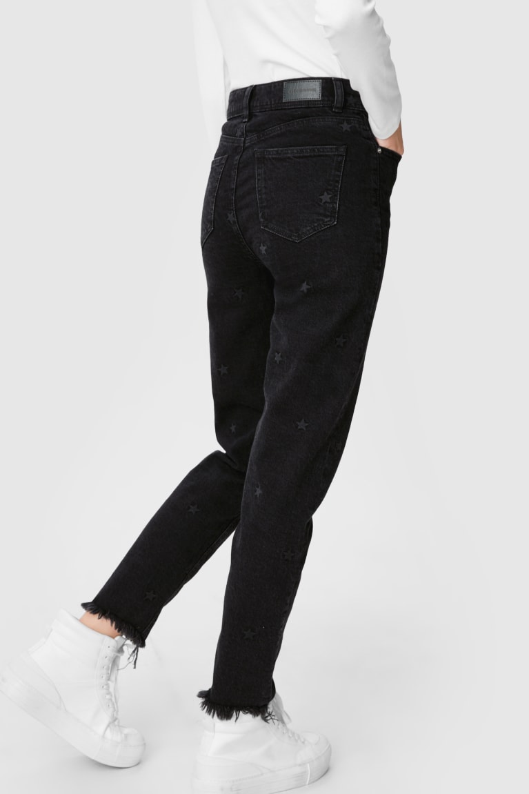 C&A Clockhouse Slim Ankle Jeans Zwart | SJM-819324