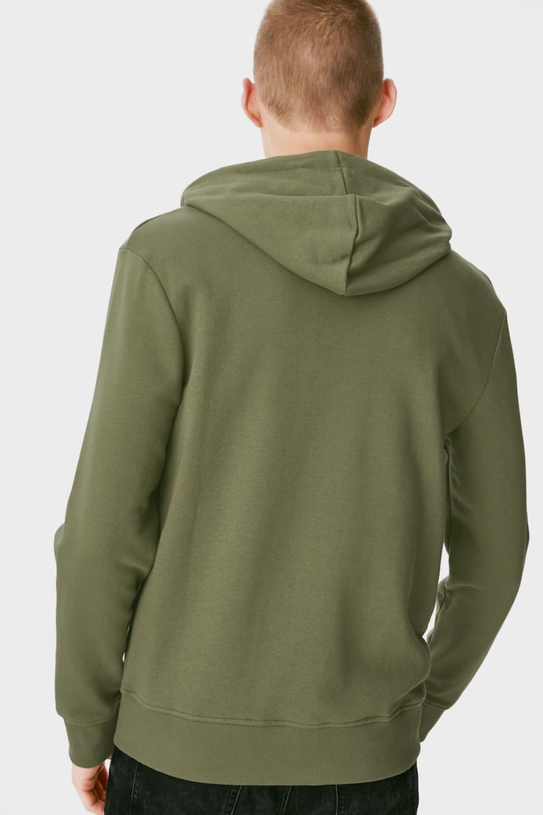 C&A Clockhouse Zip-through With Hood Sweatshirts Groen | ALC-749312