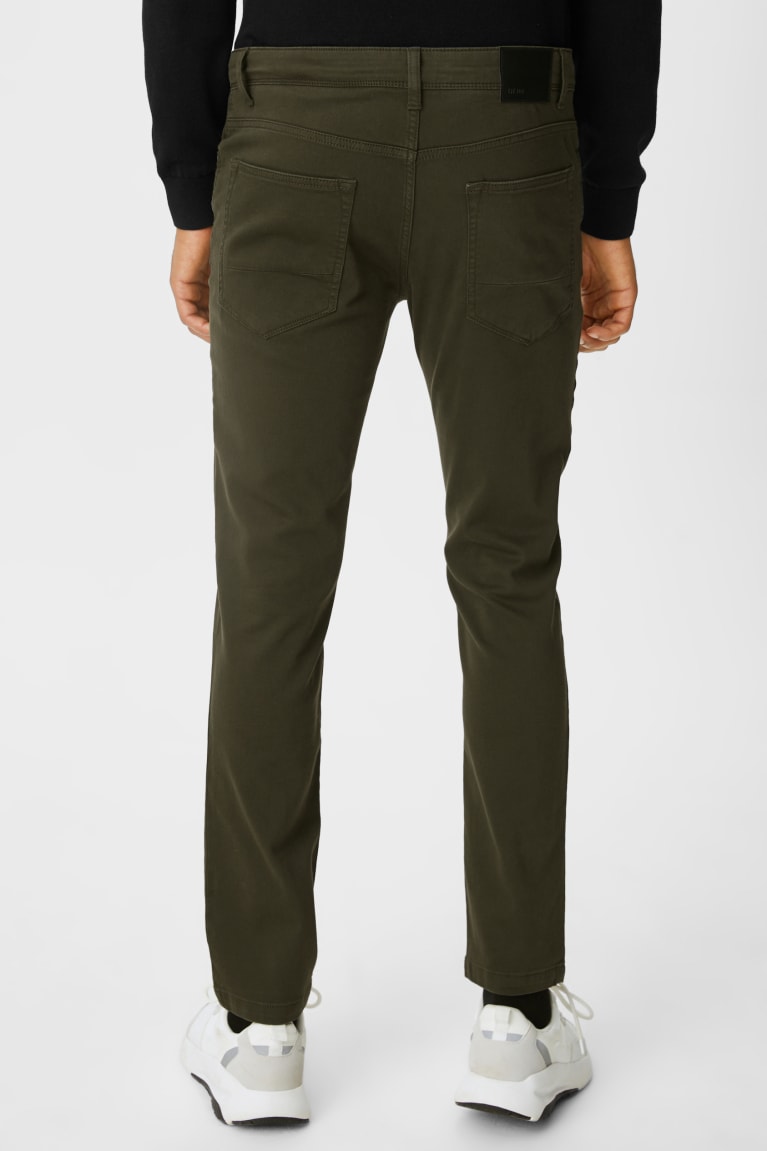 C&A Cloth Slim Fit Recycled Broek Donkergroen | KHN-506472