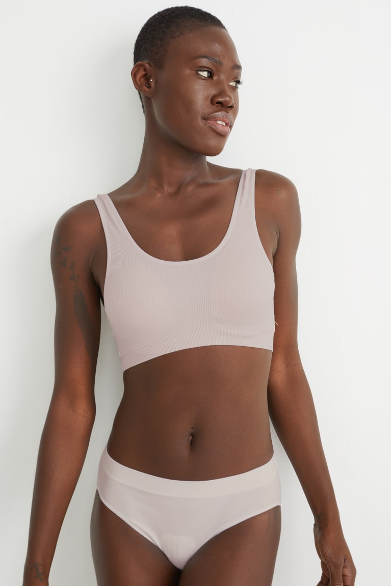 C&A Crop Gewatteerd Seamless Ondergoed Roze | QJP-210638