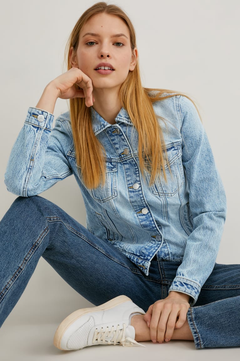 C&A Denim Jassen Blauw Lichtblauw | PKT-834162