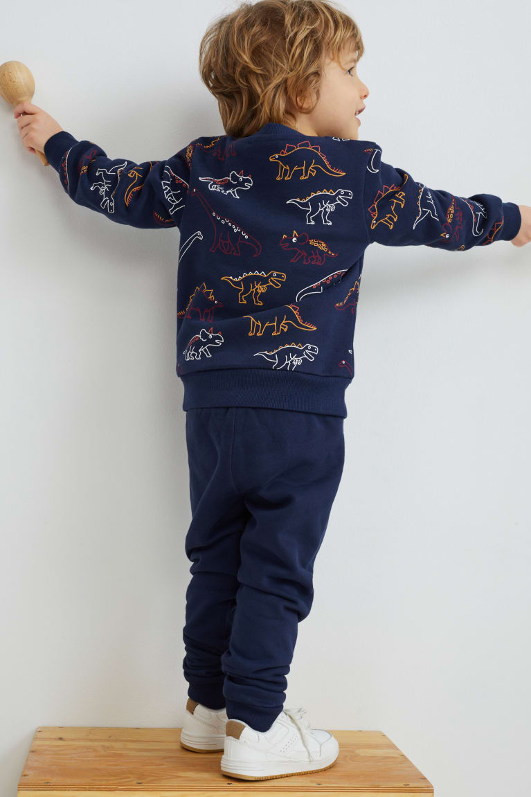 C&A Dinosaur Set And Joggers 2 Piece Sweatshirts Donkerblauw | TWR-690834