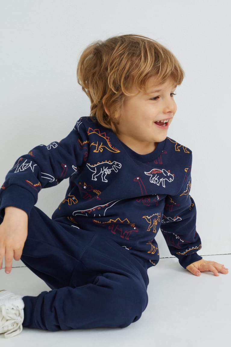 C&A Dinosaur Set And Joggers 2 Piece Sweatshirts Donkerblauw | TWR-690834