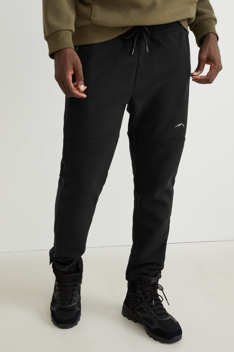 C&A Fleece Joggers Thermolite® Ecomade Recycled Broek Zwart | SLV-391427