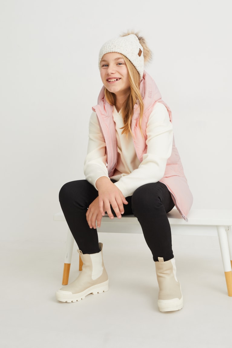 C&A Gewatteerd Gilet With Hood Recycled Jassen Roze | NDF-981473