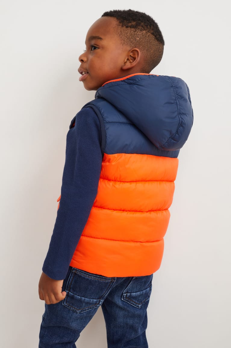 C&A Gewatteerd Gilet With Hood Recycled Jassen Oranje | OZQ-461327