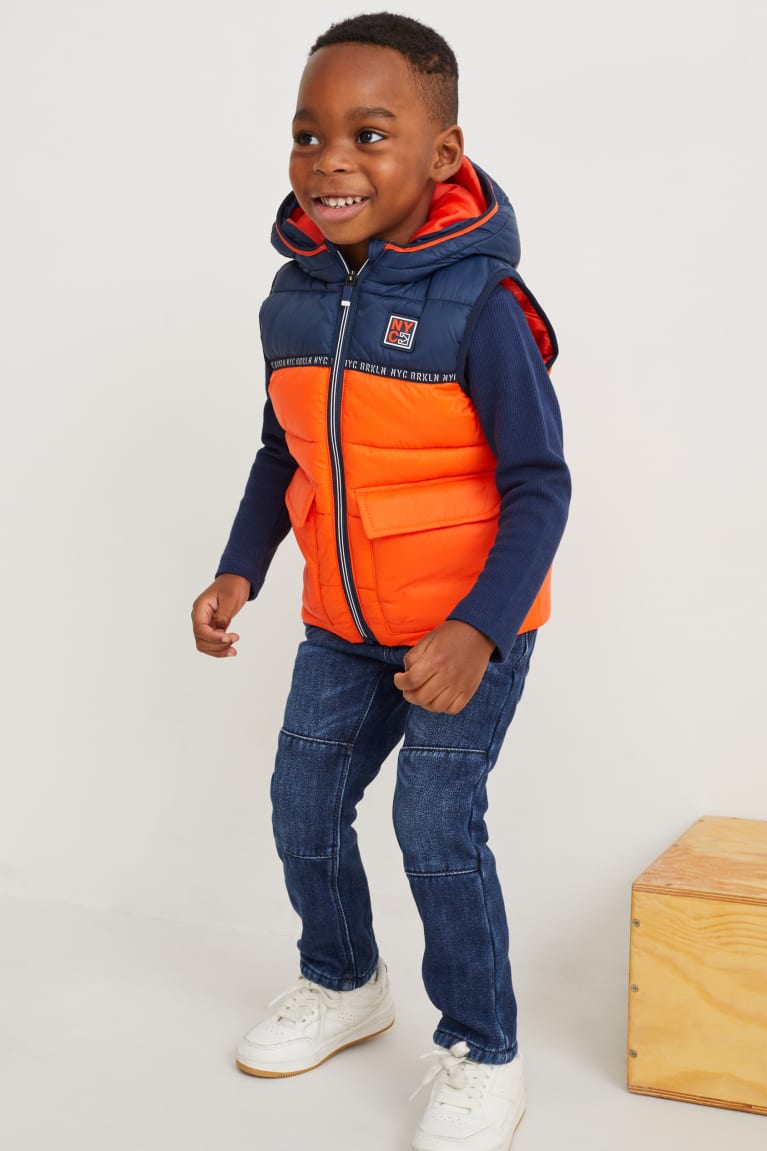 C&A Gewatteerd Gilet With Hood Recycled Jassen Oranje | OZQ-461327