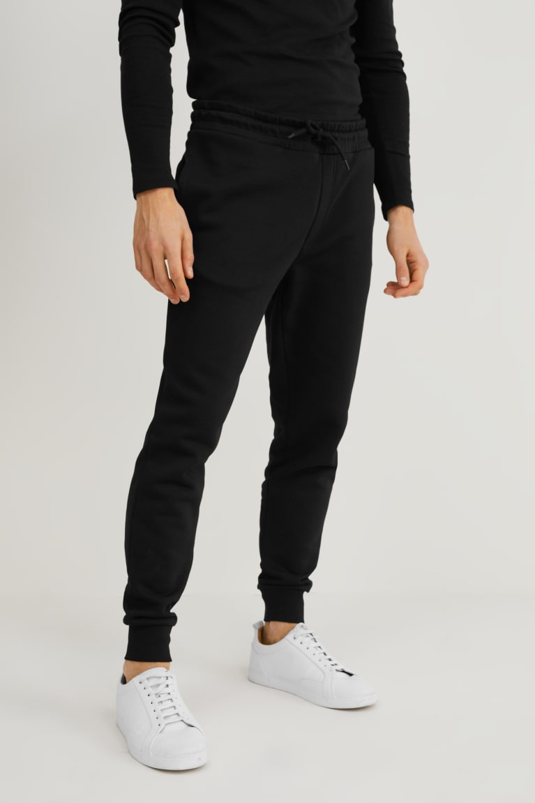 C&A Joggers Organic Katoenen Broek Zwart | KGT-395704