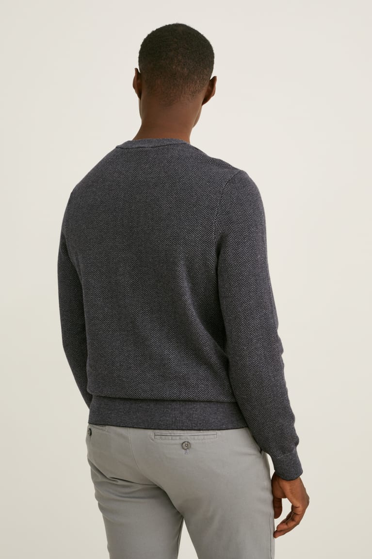 C&A Jumpers Zwart Donkergrijs | MJE-417093