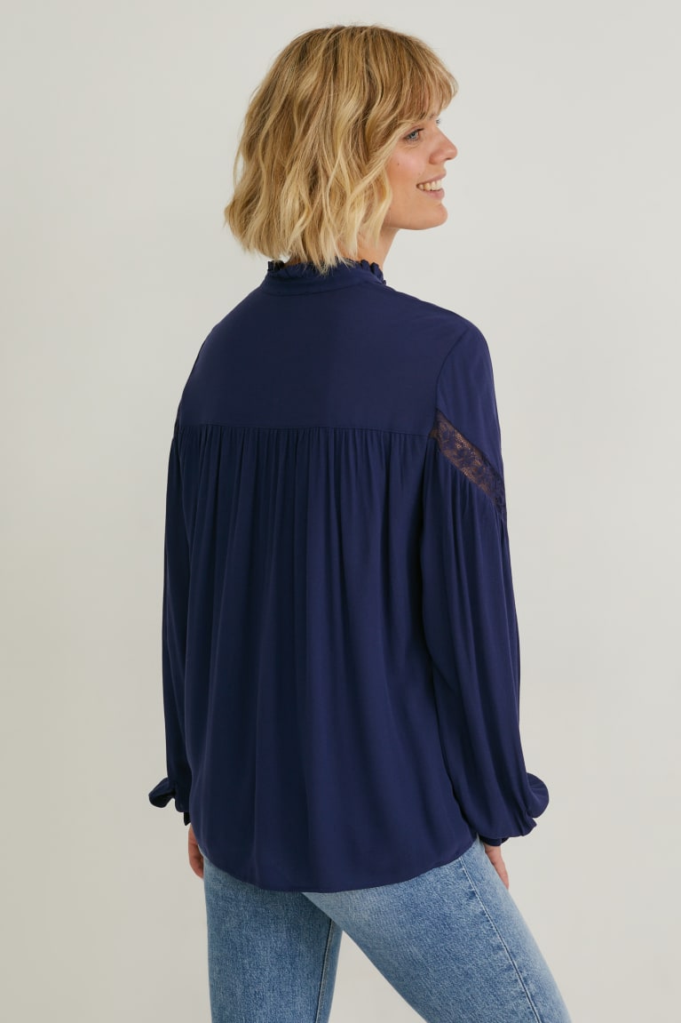 C&A Lenzing™ Ecovero™ Blouse Donkerblauw | FJW-154269