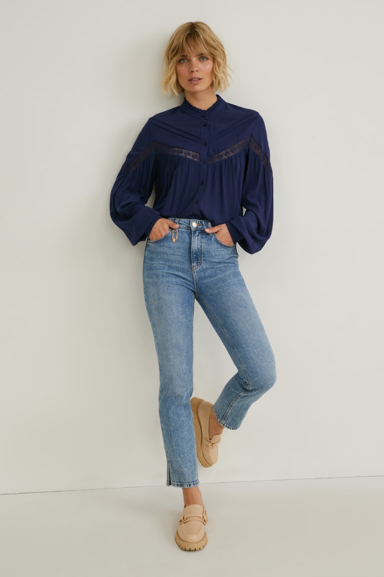 C&A Lenzing™ Ecovero™ Blouse Donkerblauw | FJW-154269