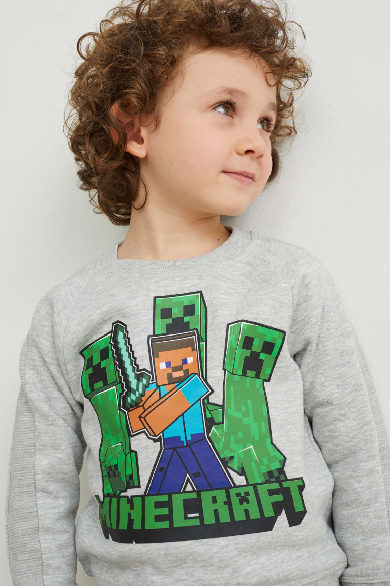 C&A Minecraft Sweatshirts Lichtgrijs | LHN-812345