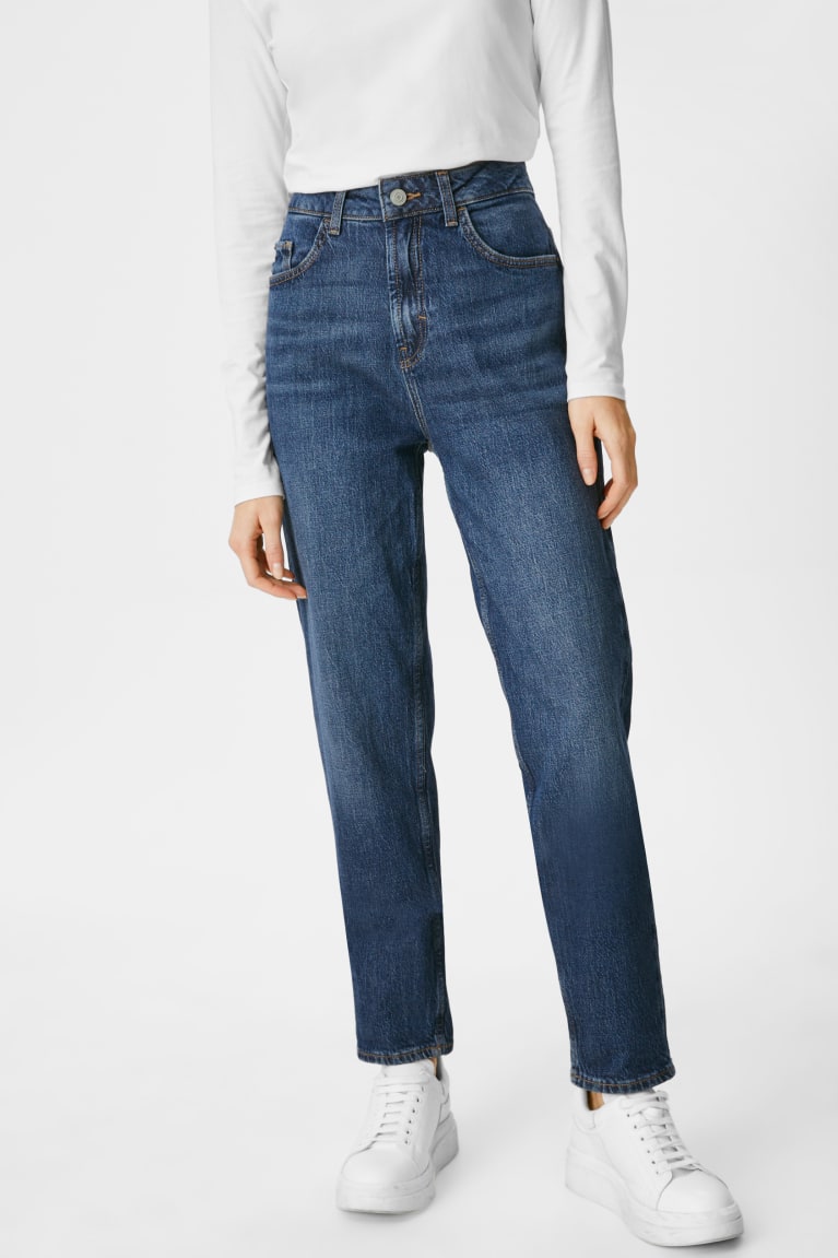 C&A Mom Jeans Blauw Lichtblauw | HDU-938704