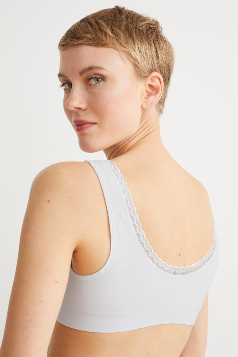 C&A Multipack Of 2 Bralette Lycra® Ondergoed Wit | BQU-640329