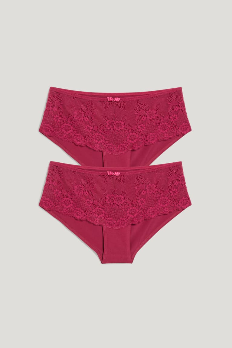 C&A Multipack Of 2 Hipster Briefs Ondergoed Roze | UIK-630285