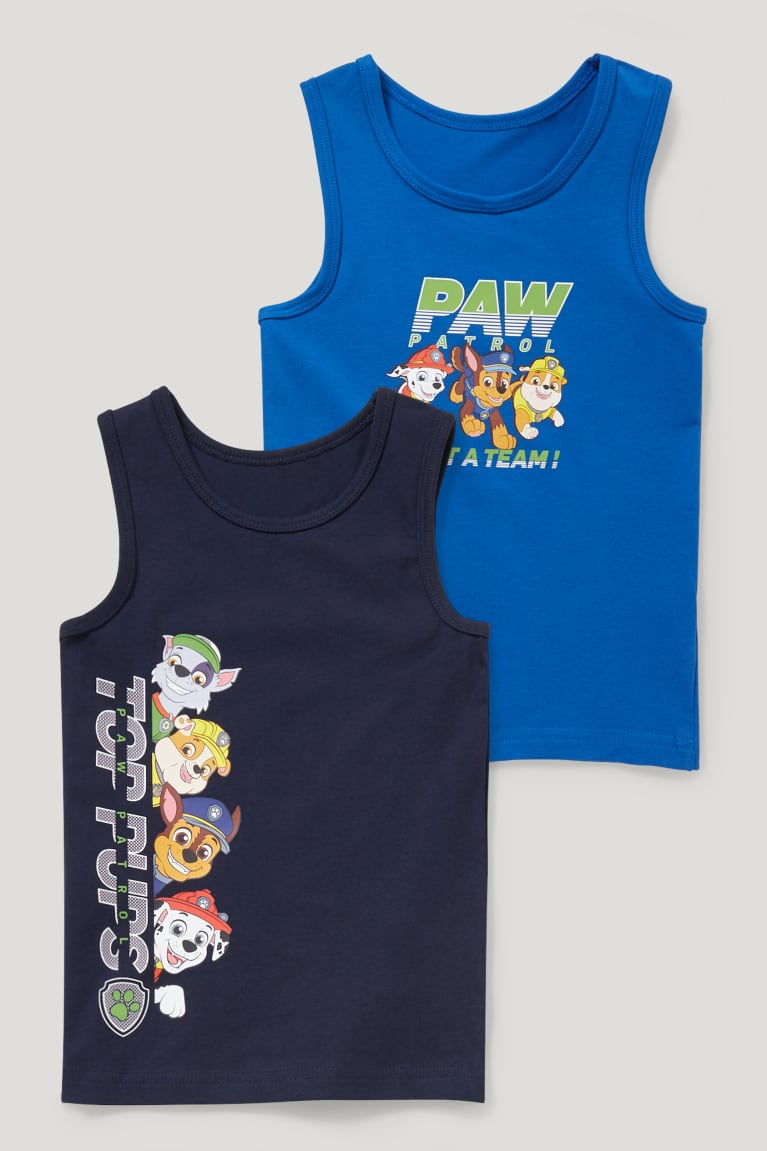 C&A Multipack Of 2 Paw Patrol Vest Organic Katoenen Ondergoed Donkerblauw | BQX-318240