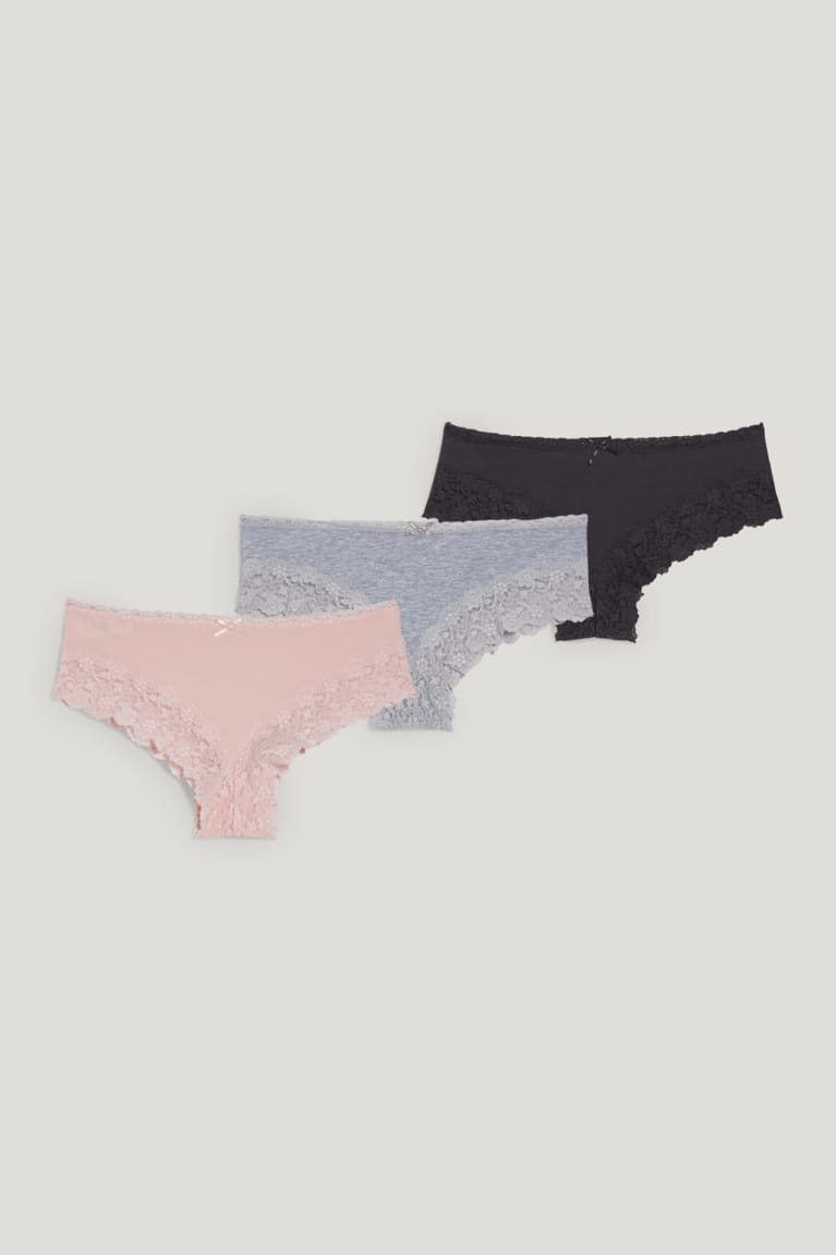 C&A Multipack Of 3 Briefs Organic Katoenen Ondergoed Roze | KQF-835420