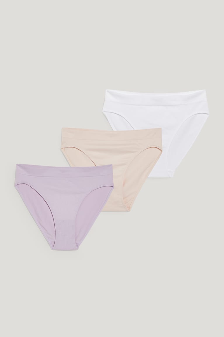 C&A Multipack Of 3 Briefs Seamless Ondergoed Lichtpaars | GQU-589763