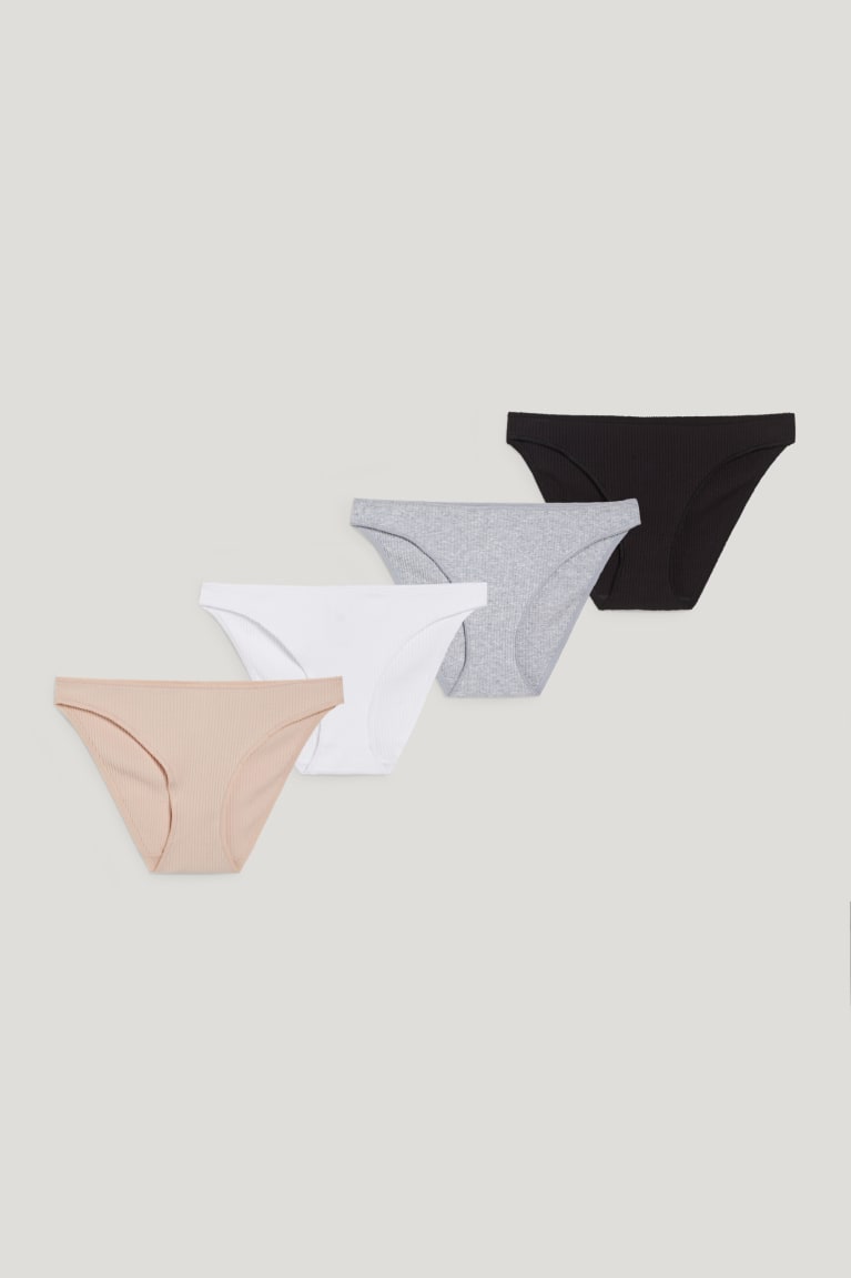 C&A Multipack Of 4 Briefs Ondergoed Zwart Wit | SIP-293561