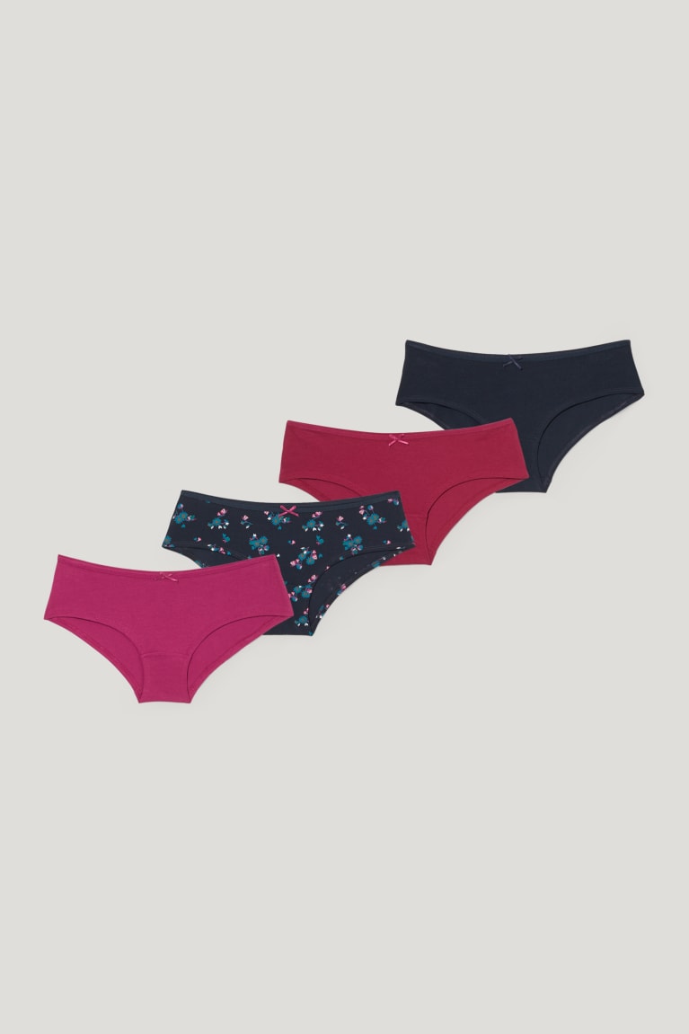 C&A Multipack Of 4 Hipster Briefs Organic Katoenen Ondergoed Donkerblauw | CTS-769825