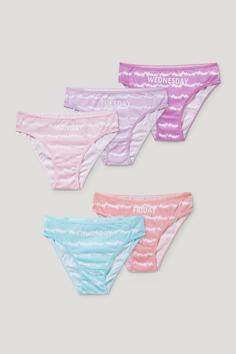 C&A Multipack Of 5 Briefs Organic Katoenen Ondergoed Roze | PIN-658924