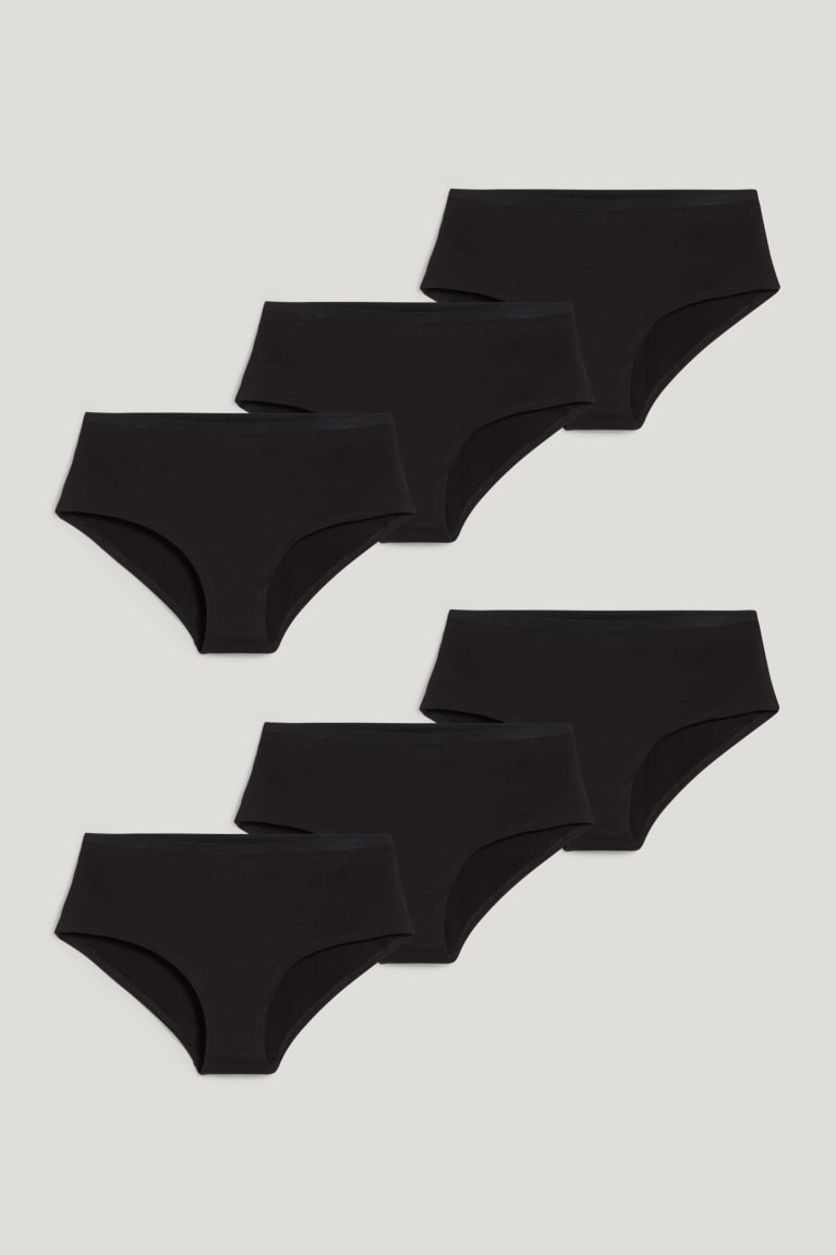 C&A Multipack Of 6 Hipster Briefs Lycra® Ondergoed Zwart | CAZ-871069