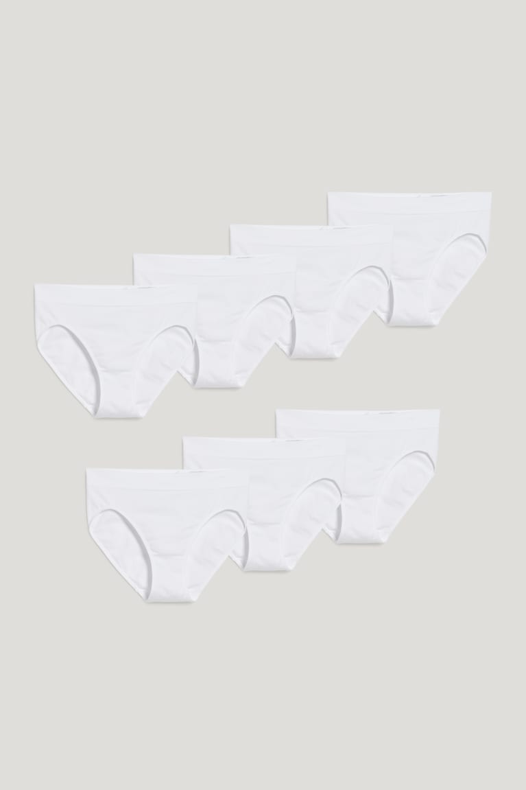 C&A Multipack Of 7 Briefs Seamless Ondergoed Wit | UAM-243865